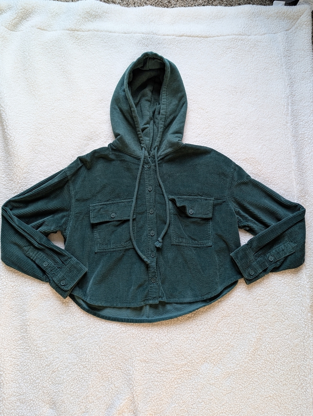 EUC Vintage American Eagle corduroy cropped button up jacket